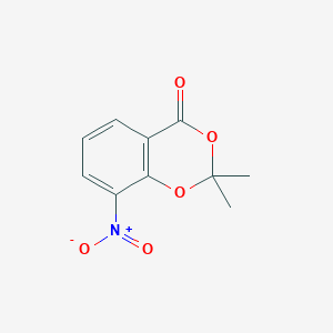 molecular formula C10H9NO5 B13691593 2,2-Dimethyl-8-nitro-4H-benzo[d][1,3]dioxin-4-one 