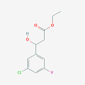 molecular formula C11H12ClFO3 B13691598 Ethyl 3-(3-Chloro-5-fluorophenyl)-3-hydroxypropanoate 