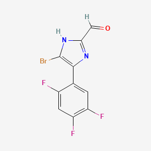 molecular formula C10H4BrF3N2O B13691621 5-Bromo-4-(2,4,5-trifluorophenyl)imidazole-2-carbaldehyde 