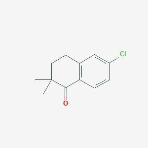 molecular formula C12H13ClO B13691654 6-Chloro-2,2-dimethyl-3,4-dihydronaphthalen-1(2H)-one 