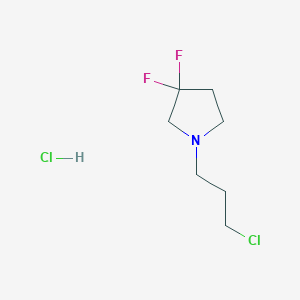 molecular formula C7H13Cl2F2N B13691671 1-(3-Chloropropyl)-3,3-difluoropyrrolidine Hydrochloride 