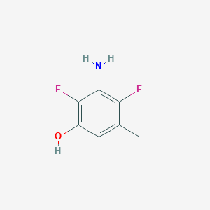 molecular formula C7H7F2NO B13691682 3-Amino-2,4-difluoro-5-methylphenol 