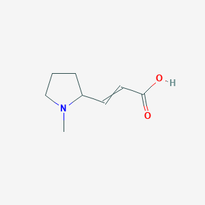 molecular formula C8H13NO2 B13691697 (R,E)-3-(1-Methyl-2-pyrrolidinyl)acrylic Acid 