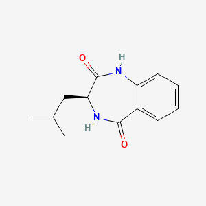 B1369170 (3S)-3-isobutyl-3,4-dihydro-1H-1,4-benzodiazepine-2,5-dione CAS No. 104874-01-3