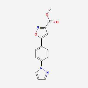 Methyl 5-[4-(1-Pyrazolyl)phenyl]isoxazole-3-carboxylate