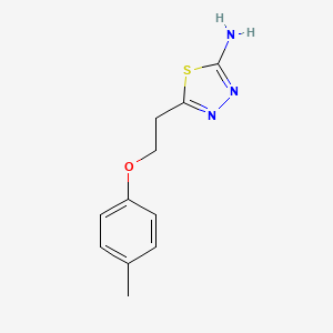 B1369178 5-[2-(4-Methylphenoxy)ethyl]-1,3,4-thiadiazol-2-amine CAS No. 915921-66-3