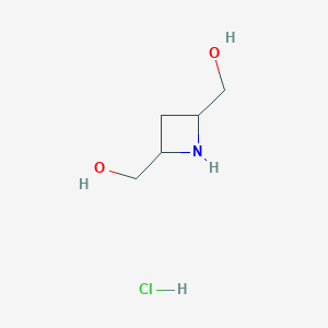 molecular formula C5H12ClNO2 B13691801 cis-Azetidine-2,4-diyldimethanol hydrochloride 