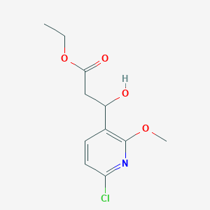 Ethyl 3-(6-Chloro-2-methoxy-3-pyridyl)-3-hydroxypropanoate