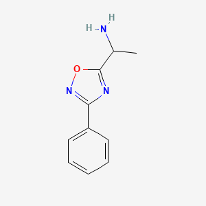 B1369182 1-(3-Phenyl-1,2,4-oxadiazol-5-yl)ethanamine CAS No. 915919-76-5