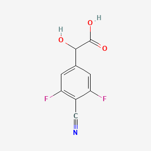 molecular formula C9H5F2NO3 B13691842 4-Cyano-3,5-difluoromandelic acid 