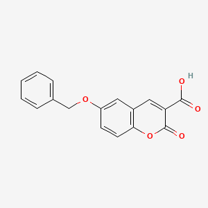 molecular formula C17H12O5 B13691850 6-(Benzyloxy)-2-oxo-2H-chromene-3-carboxylic Acid 