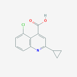 molecular formula C13H10ClNO2 B13691887 5-Chloro-2-cyclopropylquinoline-4-carboxylic acid 