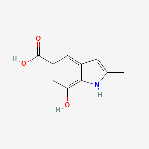 molecular formula C10H9NO3 B13691895 7-Hydroxy-2-methyl-1H-indole-5-carboxylic Acid 