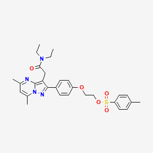 2-[4-[3-[2-(Diethylamino)-2-oxoethyl]-5,7-dimethylpyrazolo[1,5-a]pyrimidin-2-yl]phenoxy]ethyl 4-methylbenzenesulfonate