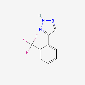 molecular formula C9H6F3N3 B13691950 4-[2-(trifluoromethyl)phenyl]-2H-triazole 