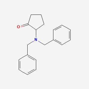 molecular formula C19H21NO B13691956 2-(Dibenzylamino)cyclopentanone 