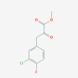 Methyl 3-(3-chloro-4-fluorophenyl)-2-oxopropanoate