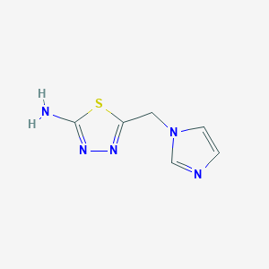 2-Amino-5-[(1-imidazolyl)methyl]-1,3,4-thiadiazole