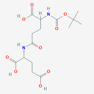 molecular formula C15H24N2O9 B13691980 (S)-2-[(S)-4-(Boc-amino)-4-carboxybutanamido]pentanedioic Acid 