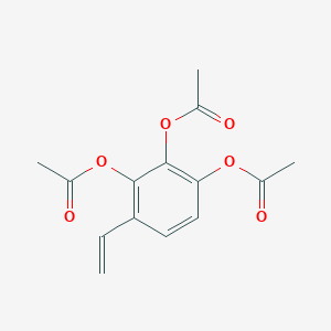 molecular formula C14H14O6 B13692041 4-Vinylbenzene-1,2,3-triyl triacetate 