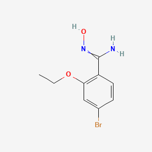 molecular formula C9H11BrN2O2 B13692054 4-bromo-2-ethoxy-N'-hydroxybenzenecarboximidamide 