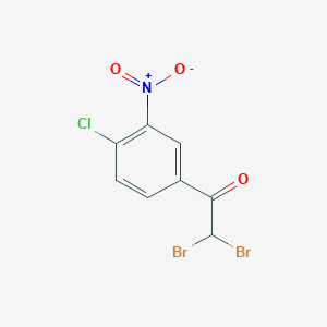 2,2-dibromo-1-(4-chloro-3-nitrophenyl)ethanone