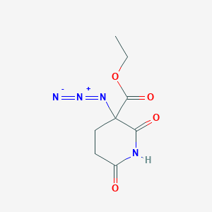 molecular formula C8H10N4O4 B13692079 Ethyl 3-Azido-2,6-dioxopiperidine-3-carboxylate 