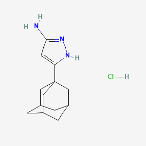 molecular formula C13H20ClN3 B13692093 3-Amino-5-(1-adamantanyl)pyrazole Hydrochloride 