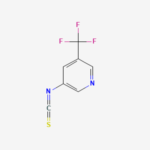 molecular formula C7H3F3N2S B13692115 3-Isothiocyanato-5-(trifluoromethyl)pyridine 