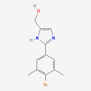 molecular formula C12H13BrN2O B13692141 2-(4-Bromo-3,5-dimethylphenyl)imidazole-5-methanol 