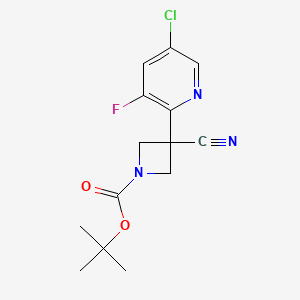 1-Boc-3-(5-chloro-3-fluoro-2-pyridyl)azetidine-3-carbonitrile