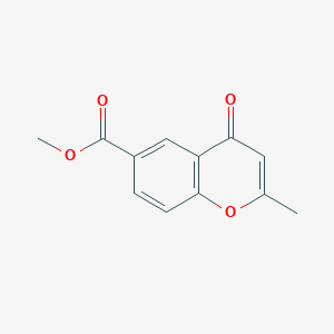 molecular formula C12H10O4 B13692224 Methyl 2-Methyl-4-oxo-4H-chromene-6-carboxylate 