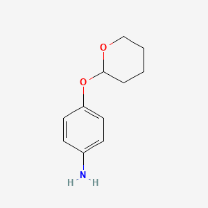 molecular formula C11H15NO2 B13692236 Benzenamine, 4-[(tetrahydro-2H-pyran-2-yl)oxy]- CAS No. 97389-23-6