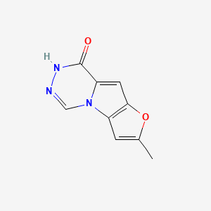 molecular formula C9H7N3O2 B13692275 4-methyl-5-oxa-1,10,11-triazatricyclo[6.4.0.02,6]dodeca-2(6),3,7,11-tetraen-9-one 