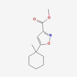 molecular formula C12H17NO3 B13692282 Methyl 5-(1-Methylcyclohexyl)isoxazole-3-carboxylate 