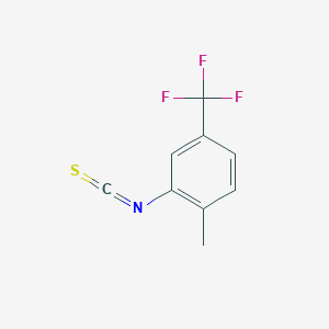 molecular formula C9H6F3NS B13692288 2-Methyl-5-(trifluoromethyl)phenyl Isothiocyanate 