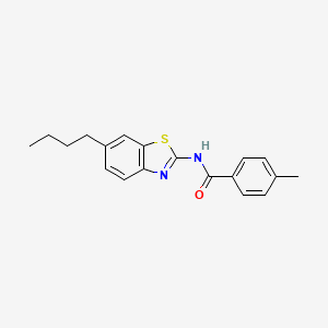 molecular formula C19H20N2OS B13692292 N-(6-Butyl-2-benzothiazolyl)-4-methylbenzamide 