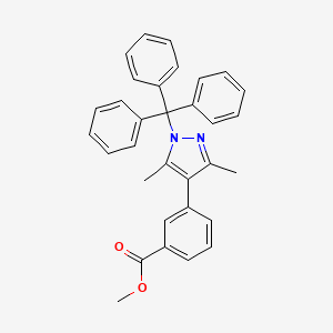 molecular formula C32H28N2O2 B13692299 Methyl 3-(3,5-Dimethyl-1-trityl-4-pyrazolyl)benzoate 