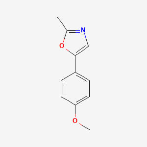 molecular formula C11H11NO2 B13692321 5-(4-Methoxyphenyl)-2-methyloxazole CAS No. 69163-82-2