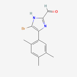 molecular formula C13H13BrN2O B13692331 5-Bromo-4-(2,4,5-trimethylphenyl)imidazole-2-carbaldehyde 