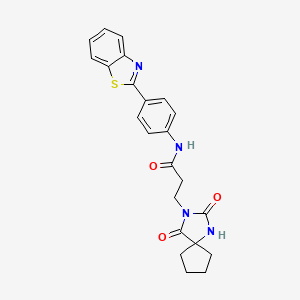 N-[4-(2-Benzothiazolyl)phenyl]-3-(2,4-dioxo-1,3-diazaspiro[4.4]nonan-3-yl)propanamide