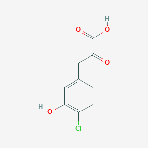 molecular formula C9H7ClO4 B13692389 3-(4-Chloro-3-hydroxyphenyl)-2-oxopropanoic acid 