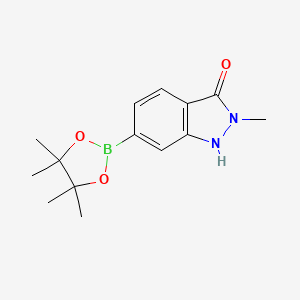 molecular formula C14H19BN2O3 B13692404 2-Methyl-3-oxo-2,3-dihydroindazole-6-boronic Acid Pinacol Ester 