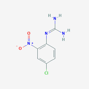 molecular formula C7H7ClN4O2 B13692450 1-(4-Chloro-2-nitrophenyl)guanidine 