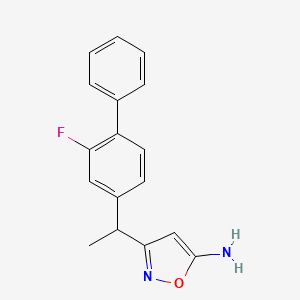 5-Amino-3-(1-(2-fluoro-4-biphenylyl)ethyl)isoxazole