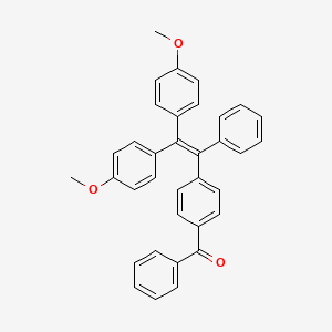 molecular formula C35H28O3 B13692558 [4-[2,2-Bis(4-methoxyphenyl)-1-phenylvinyl]phenyl](phenyl)methanone 