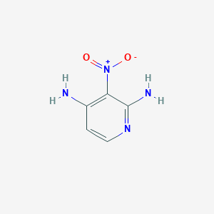 molecular formula C5H6N4O2 B1369257 3-硝基吡啶-2,4-二胺 CAS No. 24501-21-1