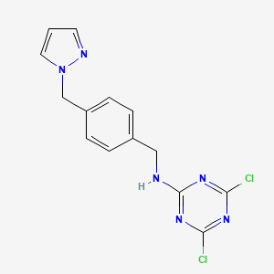 N-[4-[(1-Pyrazolyl)methyl]benzyl]-4,6-dichloro-1,3,5-triazin-2-amine