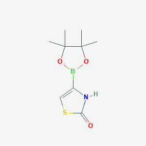 molecular formula C9H14BNO3S B13692599 2-Oxo-2,3-dihydrothiazole-4-boronic Acid Pinacol Ester 