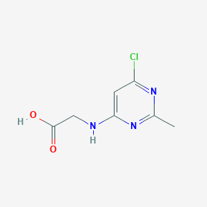 molecular formula C7H8ClN3O2 B1369260 (6-Chloro-2-methylpyrimidin-4-yl)glycine 